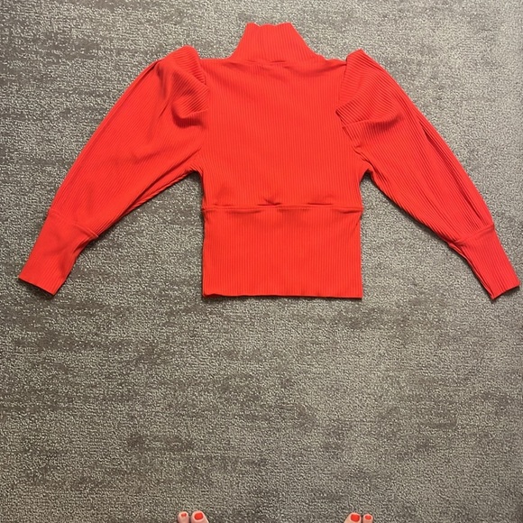 Free People Red Lala Cropped Top Size S - Picture 7 of 7